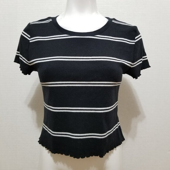 Aeropostale Tops - Aeropostale shirt XL The OG Collection Shrunken Tee striped ribbed lettuce hem